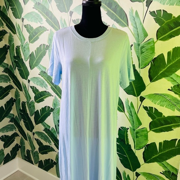 H&M Women’s Blue oversized Short Sleeve Maxi Dress Small - Picture 4 of 10